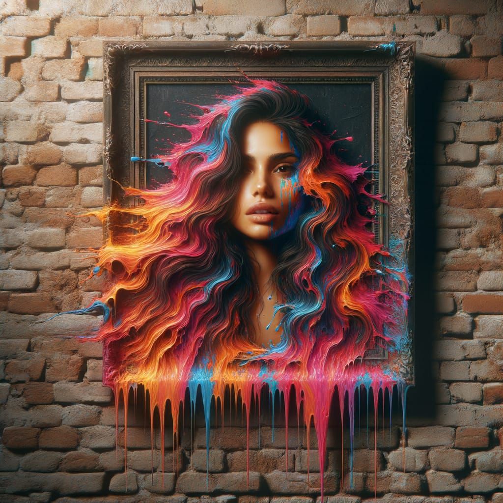 Melting Portrait: Surreal Expression of Fluidity and Color