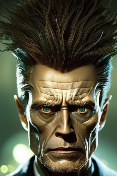 Vampire Portrait in Hyperrealistic Digital Art Style