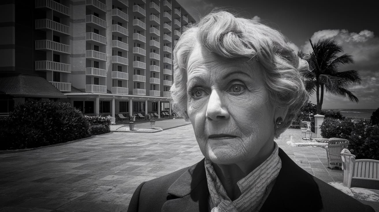 Elegant Governess in Moody Caribbean Setting