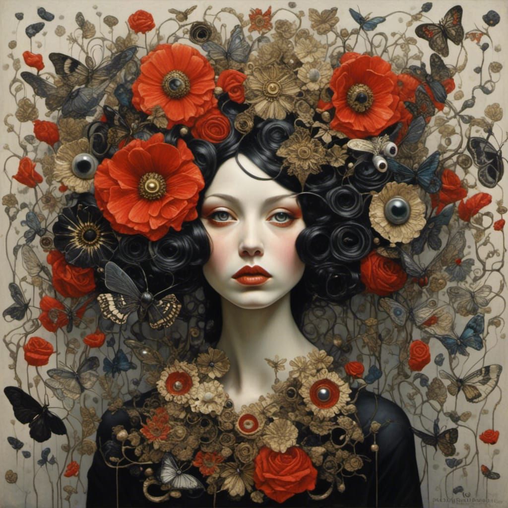 Art Deco Psychedelic Vintage AI Art