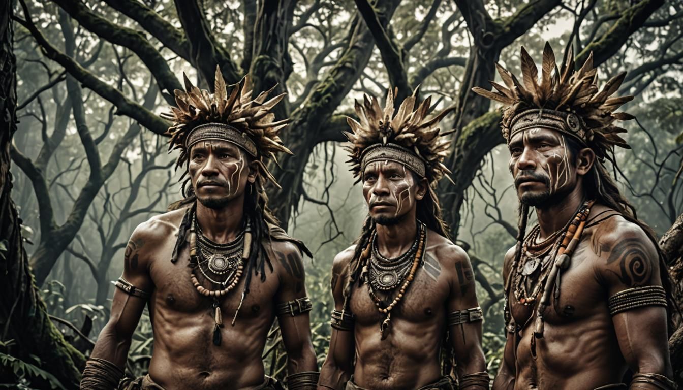 Hyperrealistic Arboreal Tribe in High Definition