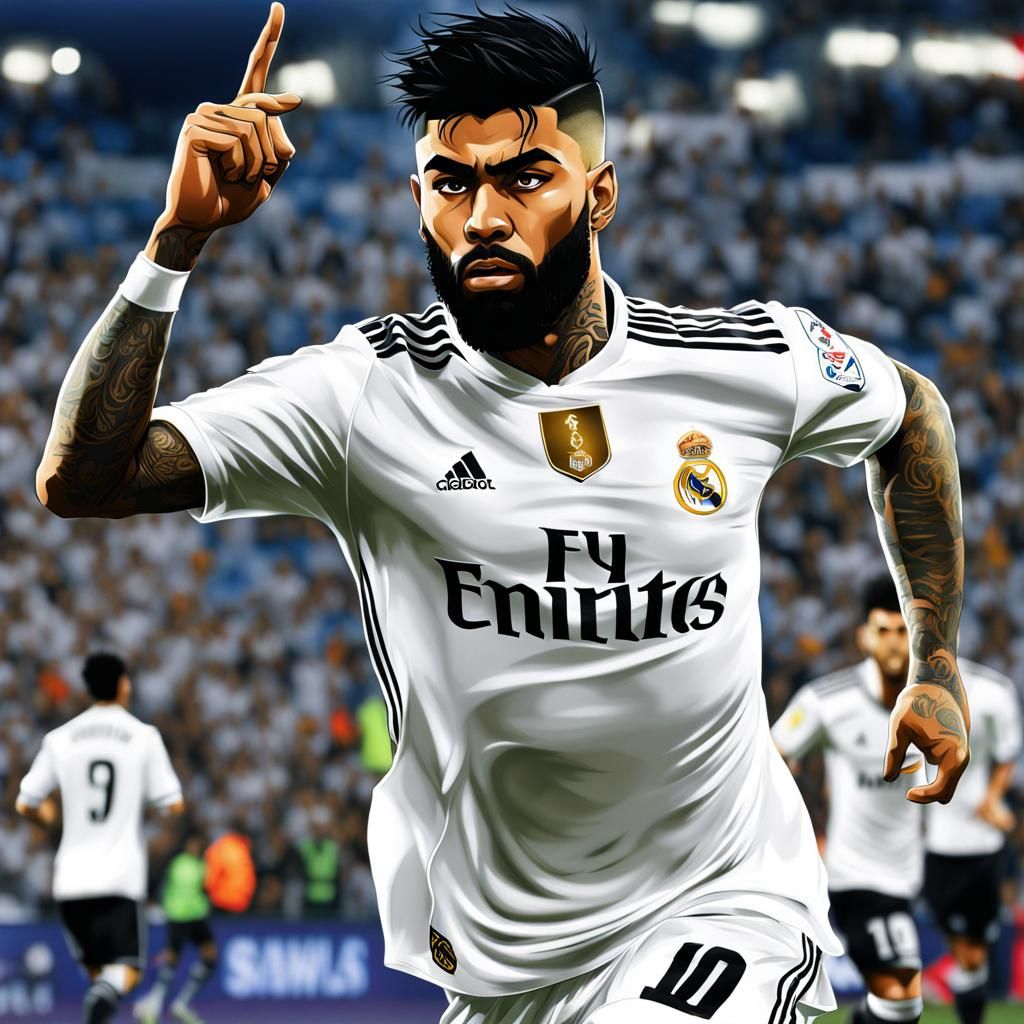Gabigol in Anime Style, Japanese Manga Art