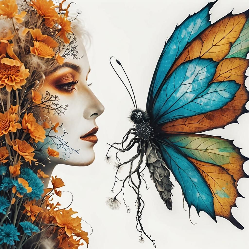 Ethereal Woman in Dandelion Dreamscape: Infrared Portrait