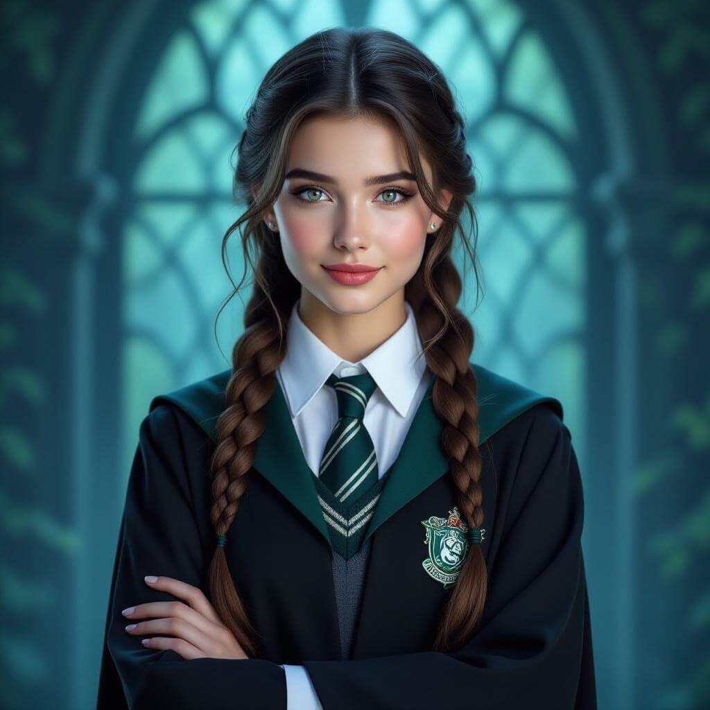 Ethereal Young Witch Portrait in Photorealistic Style