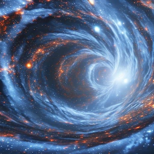 Hyperdetailed Sci-Fi City in Space Whirlpool