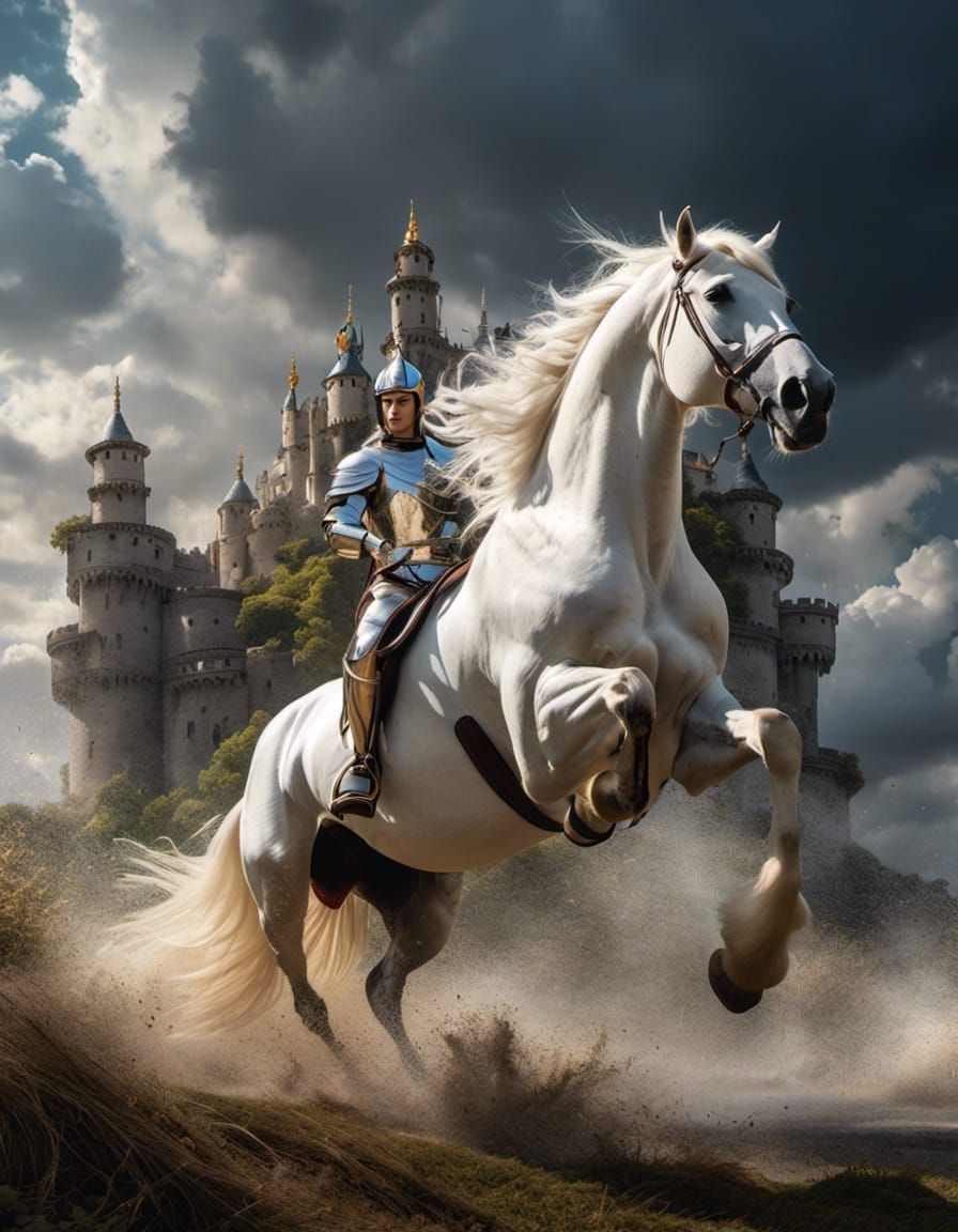 Epic Pegasus Stallion Digital Matte Painting