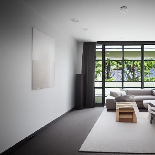 Clean Modern Interior with Bokeh Effect