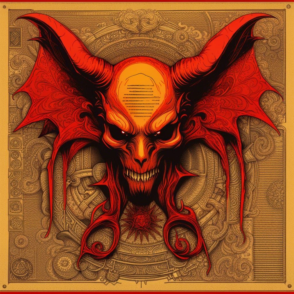 Demonic Machine Code: Sinister Digital Art