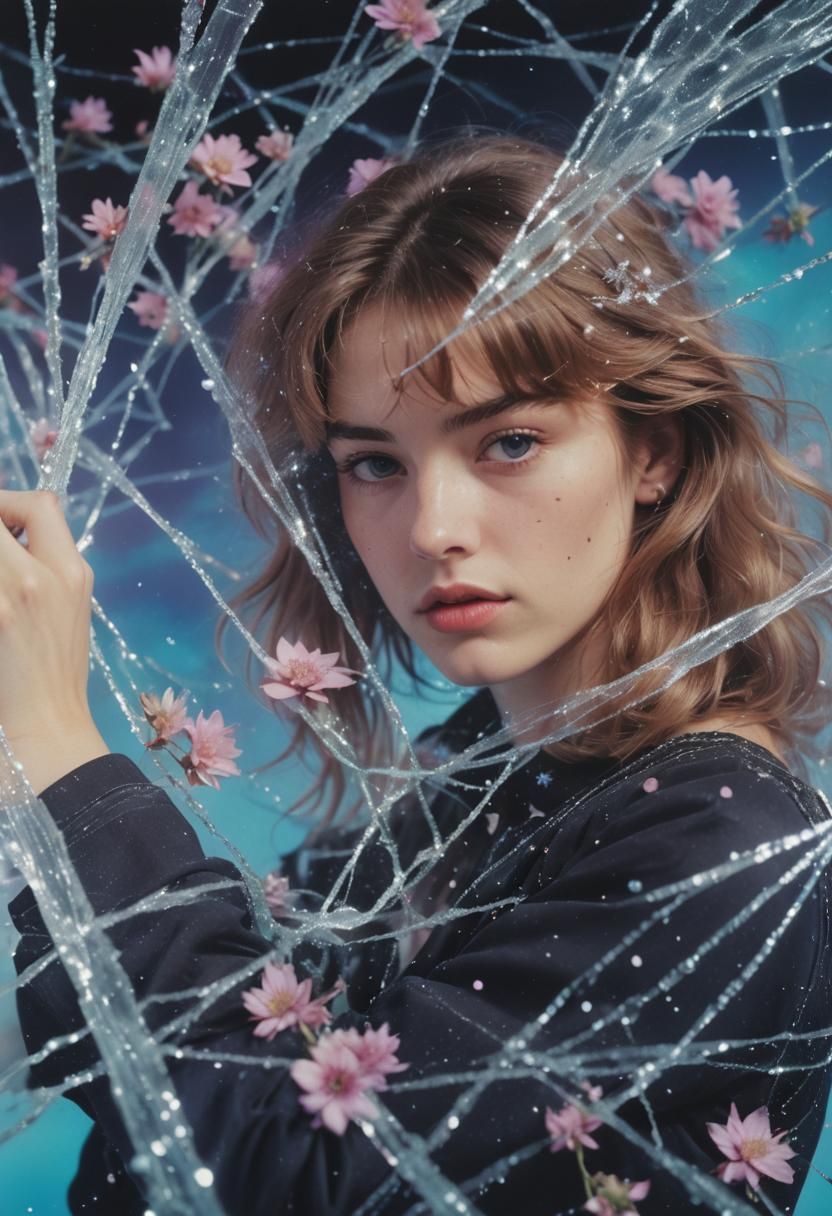 Dizzying Motion Blur Portrait in Vaporwave Style