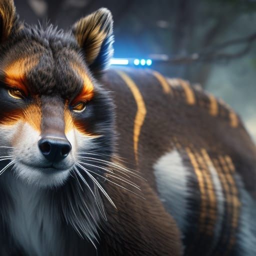 Striped Bear Portrait in Unreal Engine 5