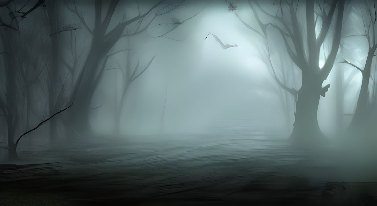 Spooky Forest  a stormy day