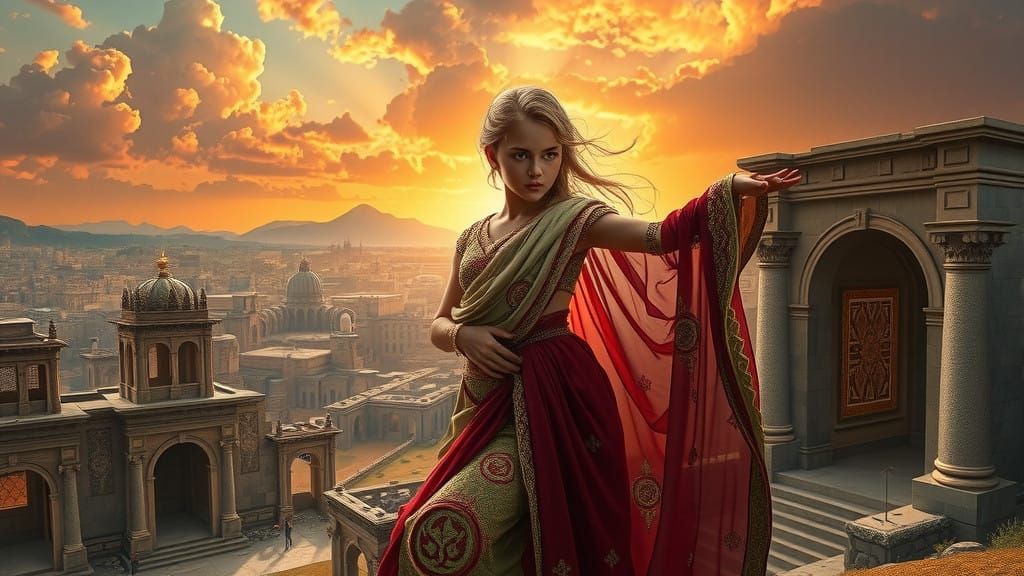 Ancient City Goddess in Epic Digital Matte Painting