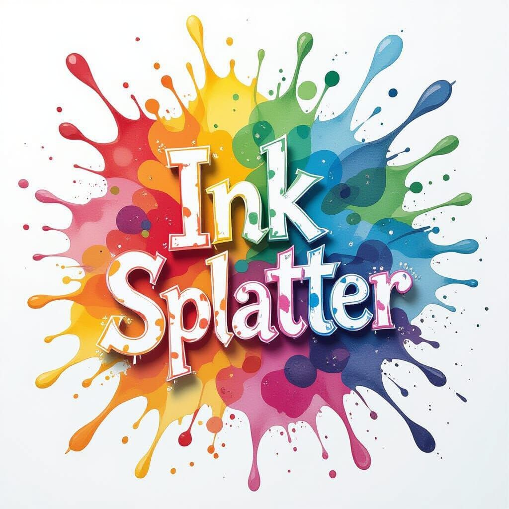 Abstract Ink Splatter Art