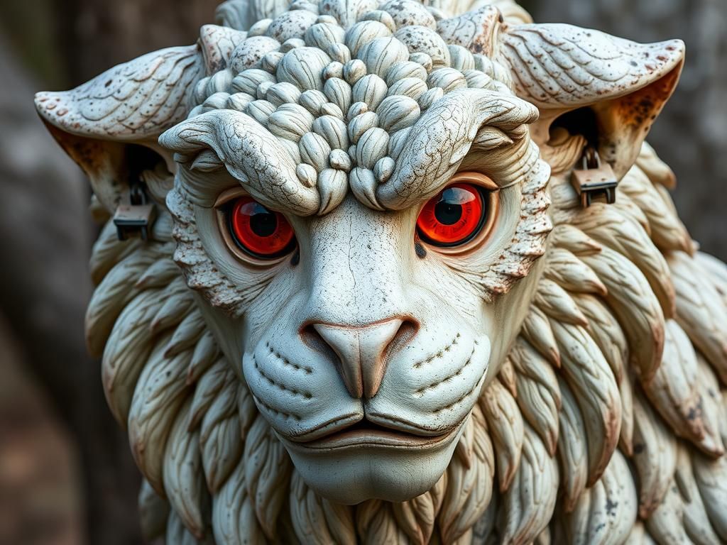 Roman Legionary Statue Reflected in September Park