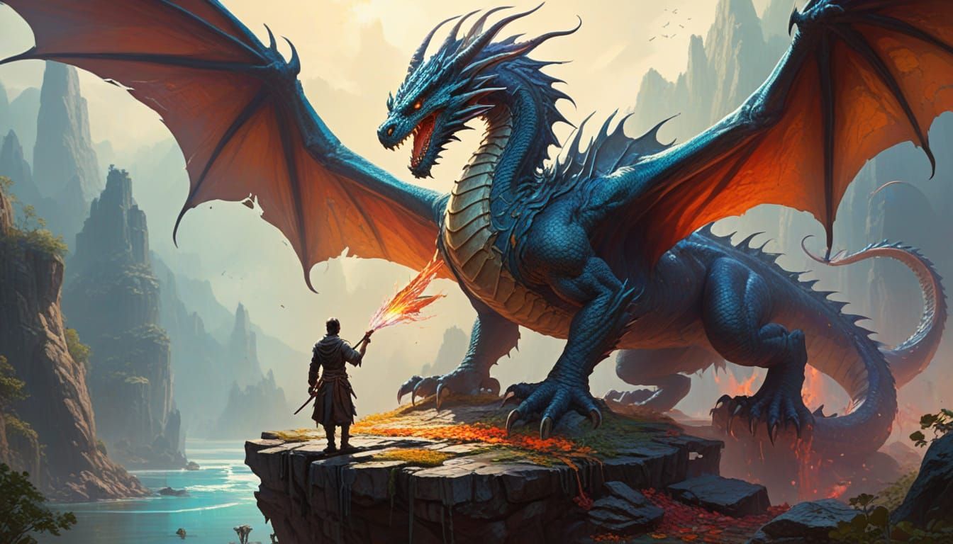 Painter Pulls Vibrant Dragon From Canvas