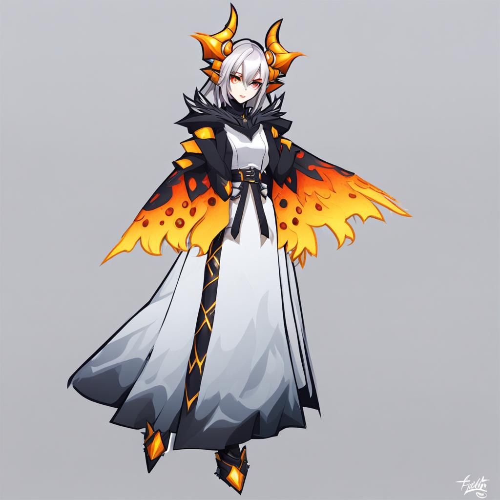 Alluring Monster Girl Character in Light Style