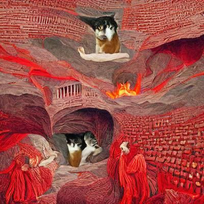 Dante's Inferno Reimagined: Virgil as a Cat