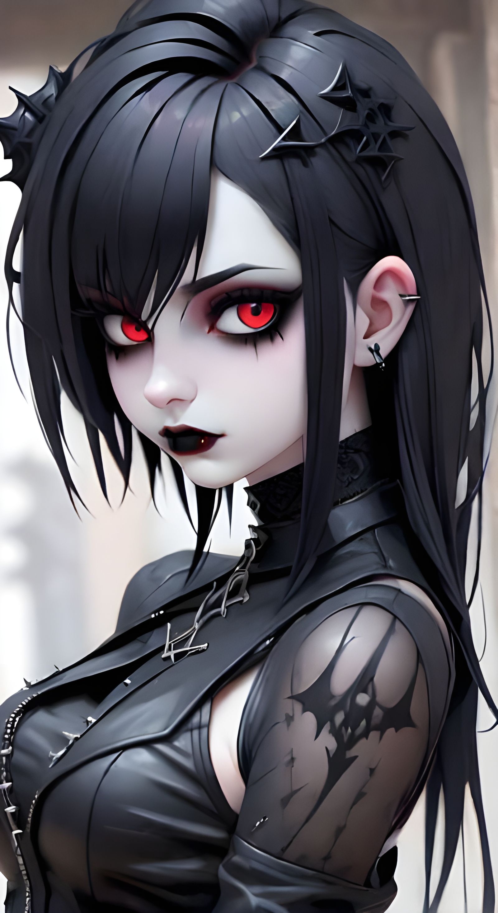 Beautiful Portrait Of A Goth Girl