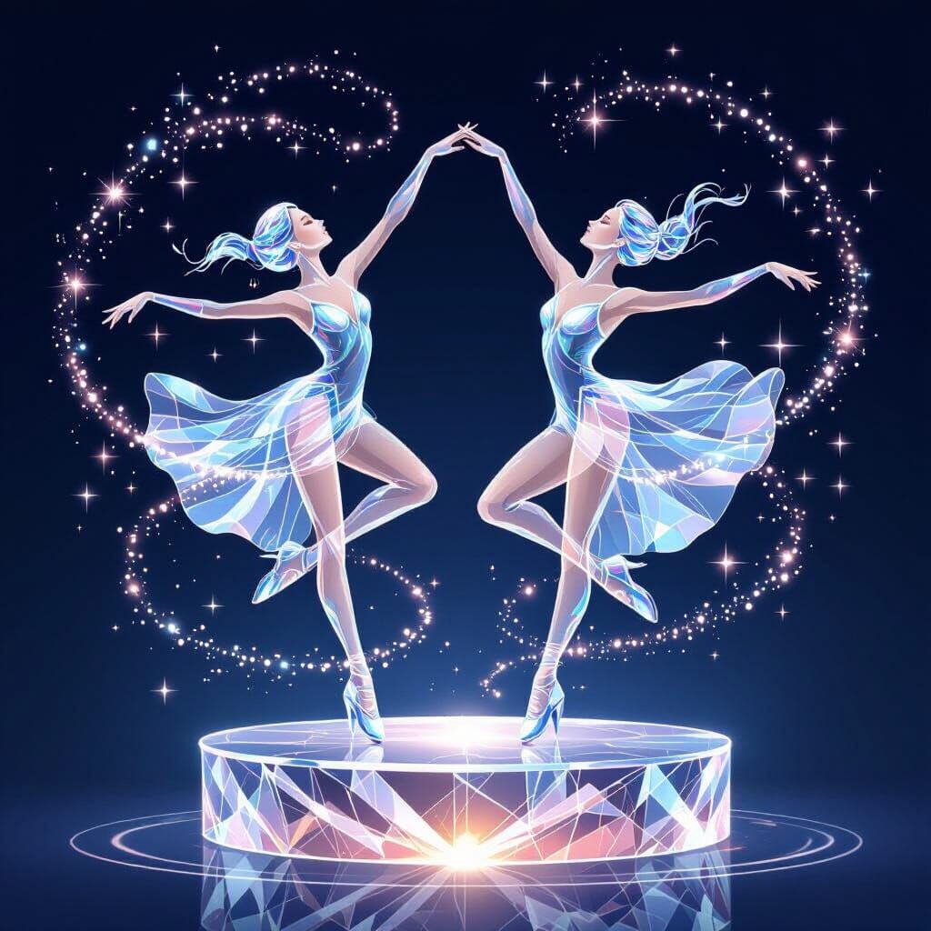 Glass Dancers in Ethereal Harmony