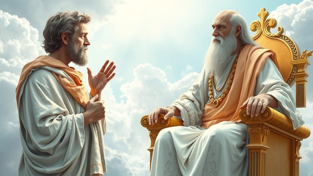 Aristotle and God Converse in Heaven, Renaissance Style