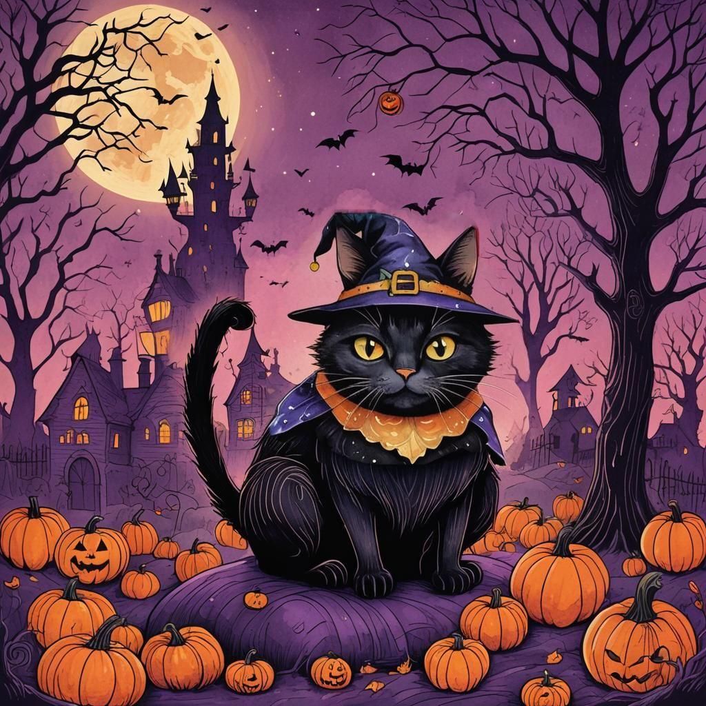 Enchanting Halloween Kitten