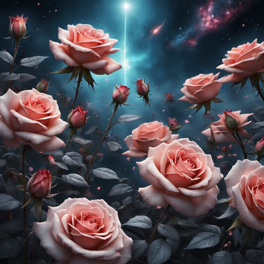 Stardust Roses: Epic Digital Matte Painting