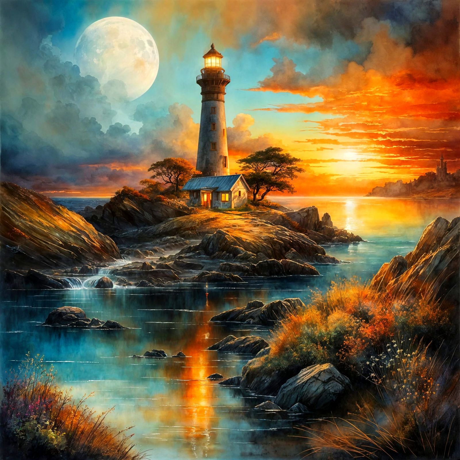 When Sun sets, Moon rises