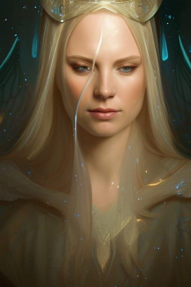 Galadriel Portrait in Astral Cosmic Style