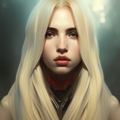 Detailed Portrait in Artgerm and Mucha Style