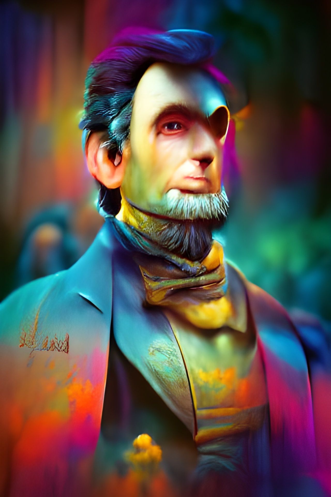Abraham Lincoln as Pixar-Style Concept Art