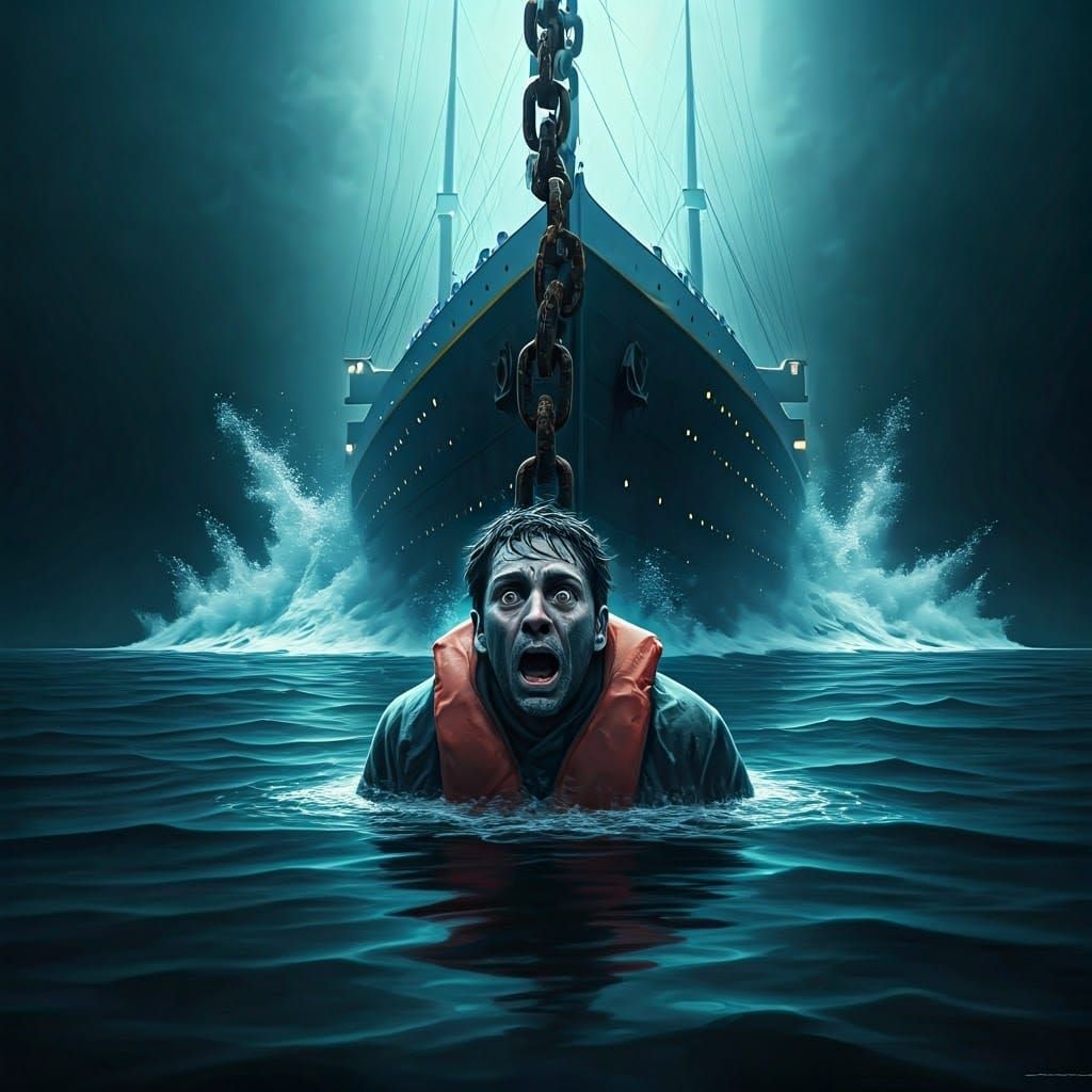 Man's Desperate Scream as Anchor Chain Drags Him Down to the...