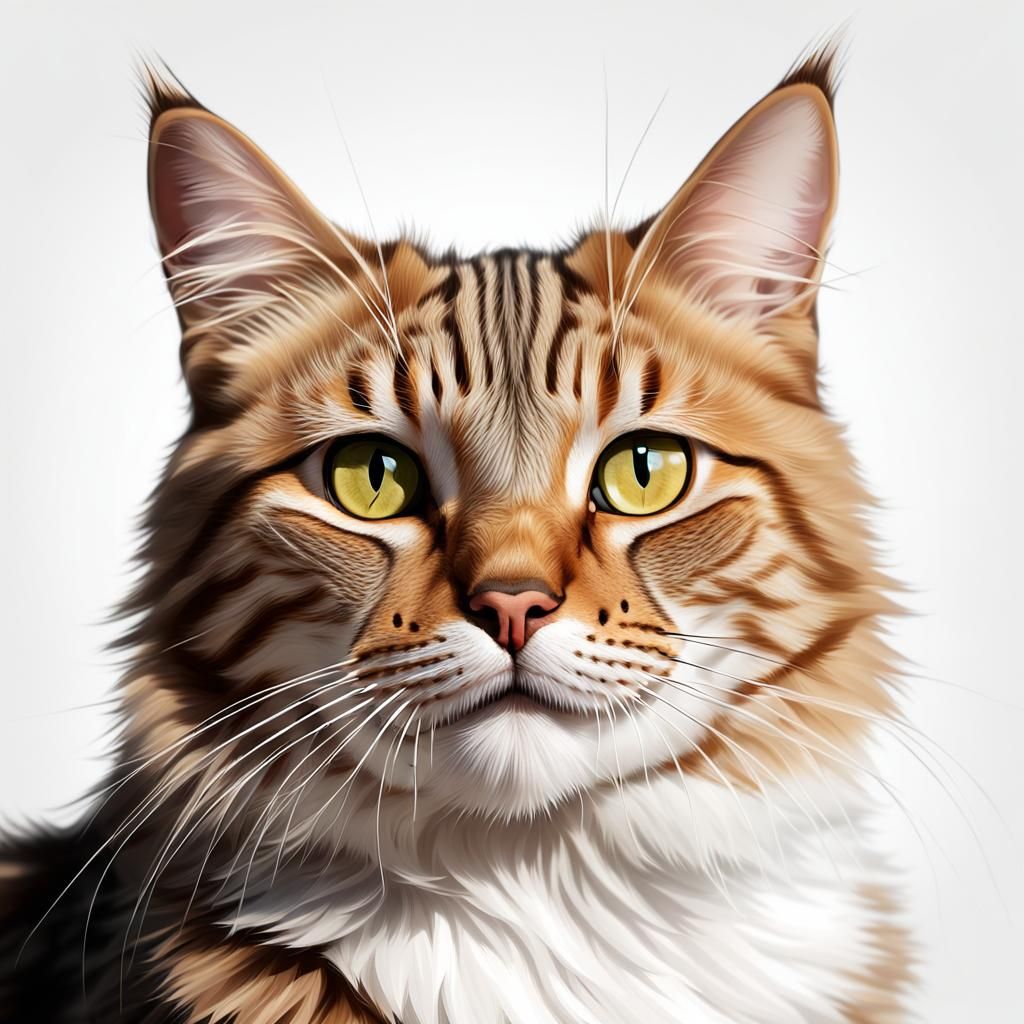 Realistic Cat Portrait Breaking the Fourth Wall