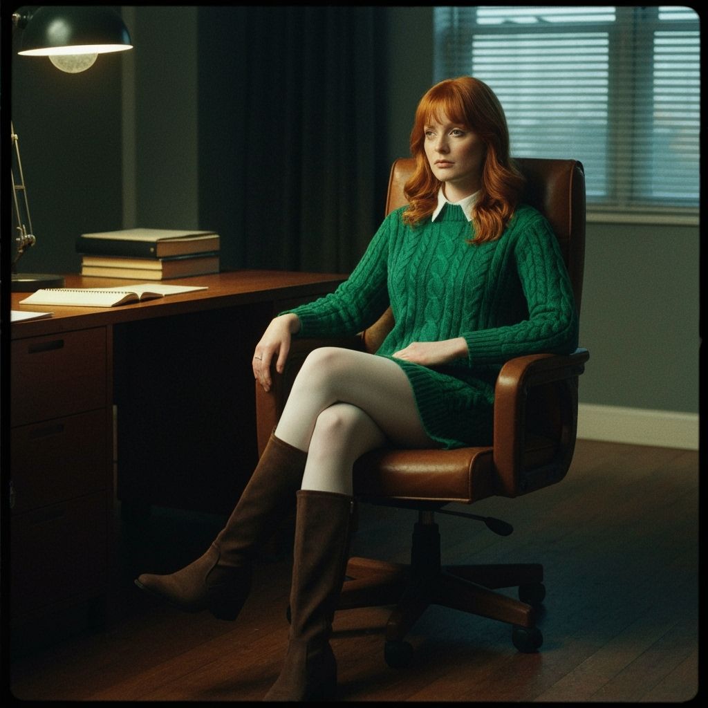 Woman in Green Dress, Cinematic Film Still