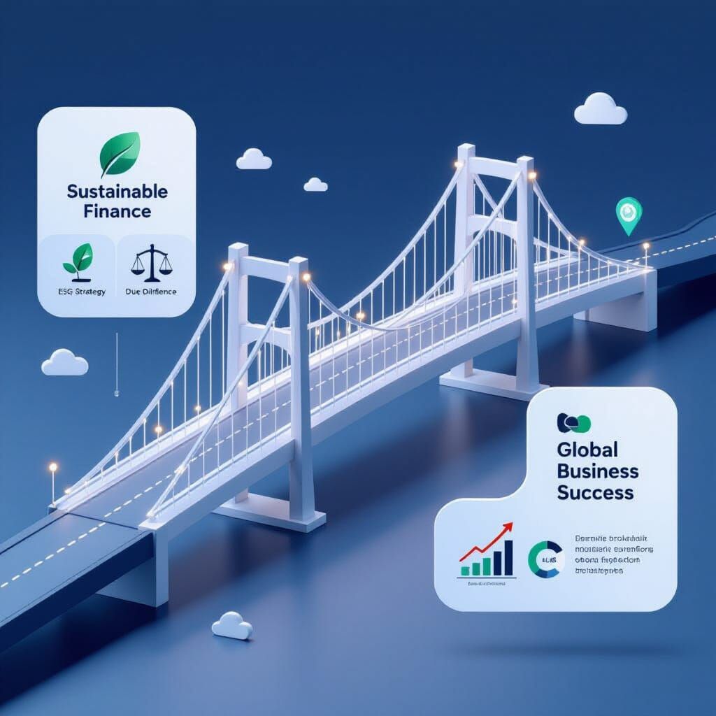 Modern Bridge of Sustainable Finance in 3D
