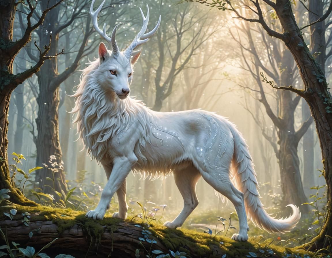 Ethereal Fantasy Creature in Soft Pastel Colors