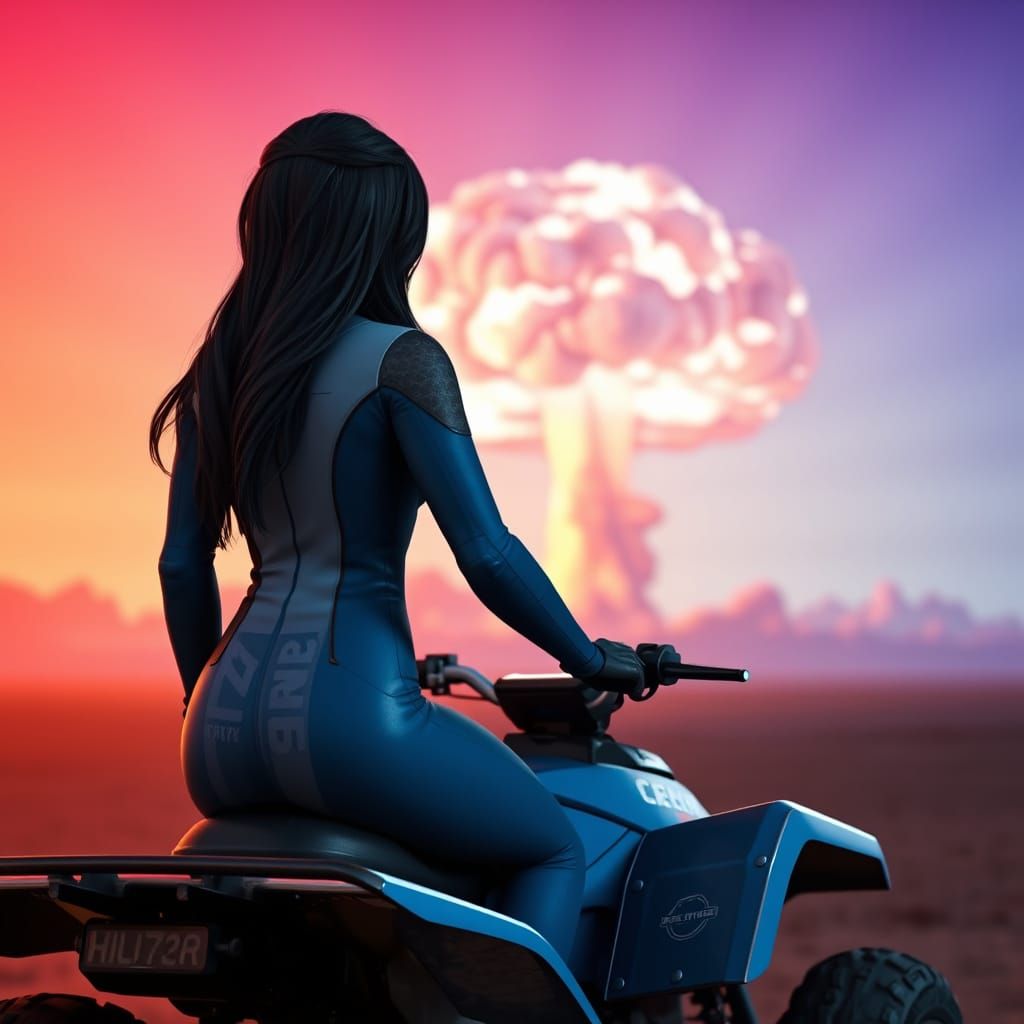 Cyberpunk Survivor Observes Nuclear Blast in Full Blue Vault...
