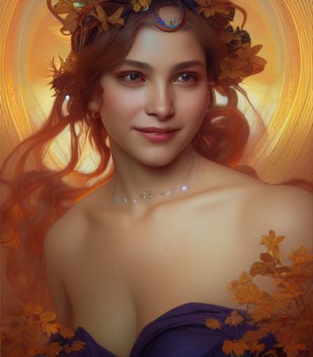 Radiant Goddess of Love and Beauty Portrait