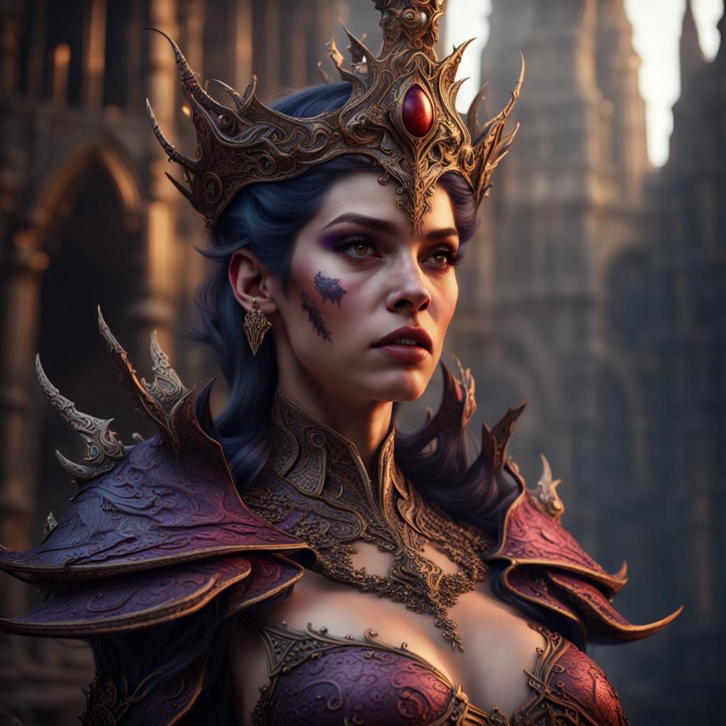 Fantastical Queen of Mean: Detailed Matte Painting