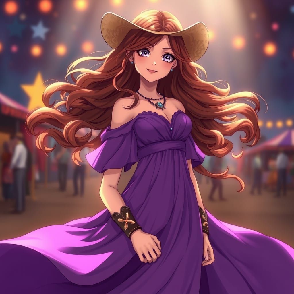 Anime Style Teenage Girl in Modern Texas Attire