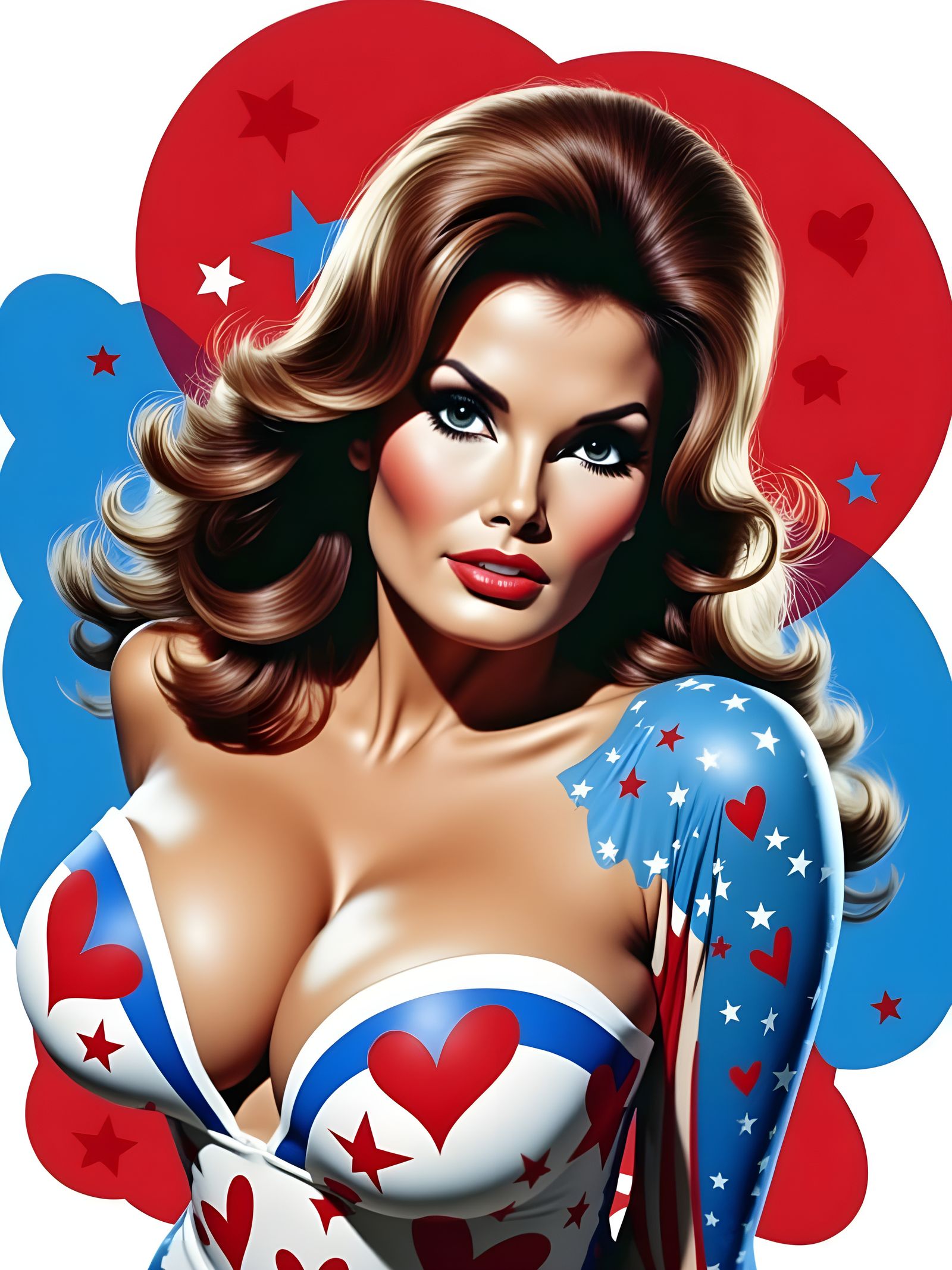 Patriotic USA Double Exposure Digital Art