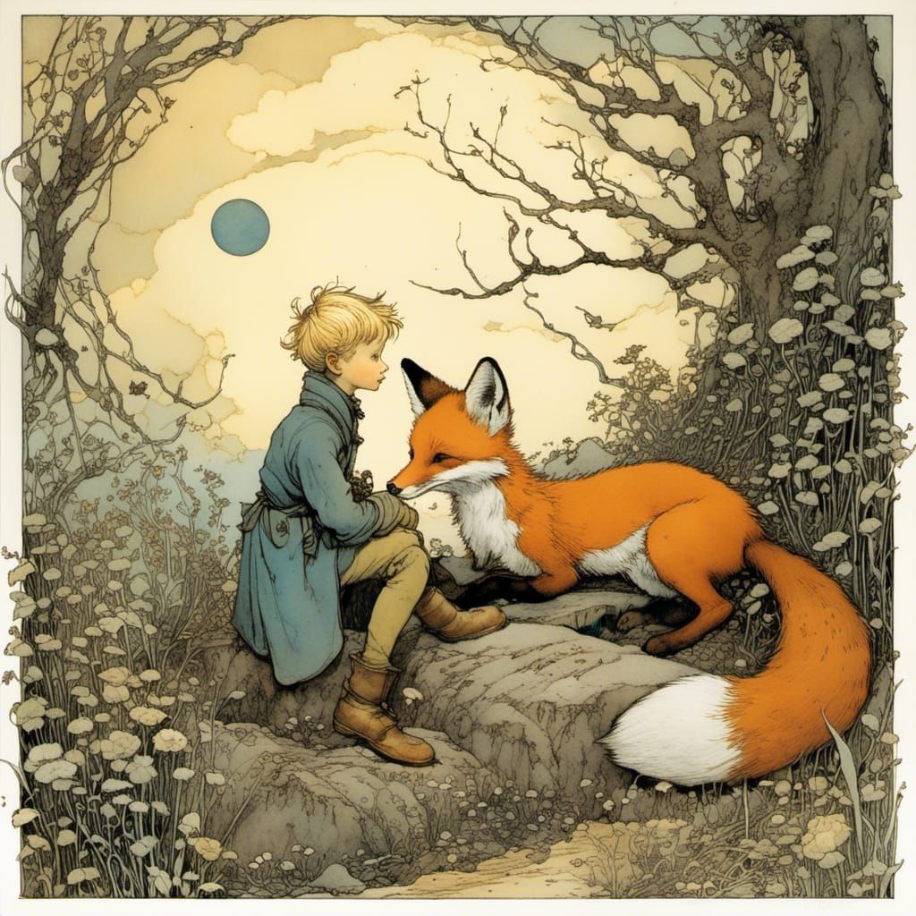 Little Prince Acquaints Himself with the Fox