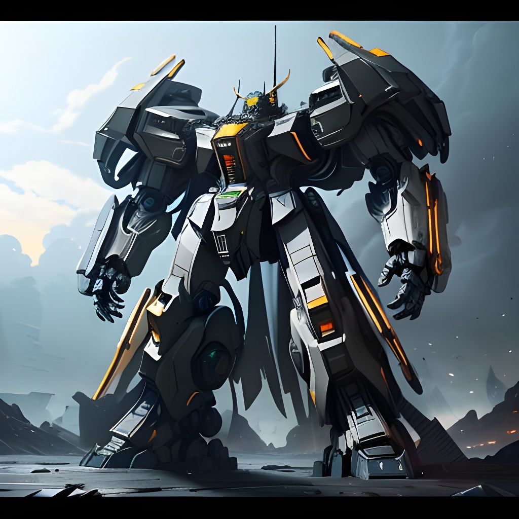Epic Sci-Fi Mech in Cinematic Anime Style