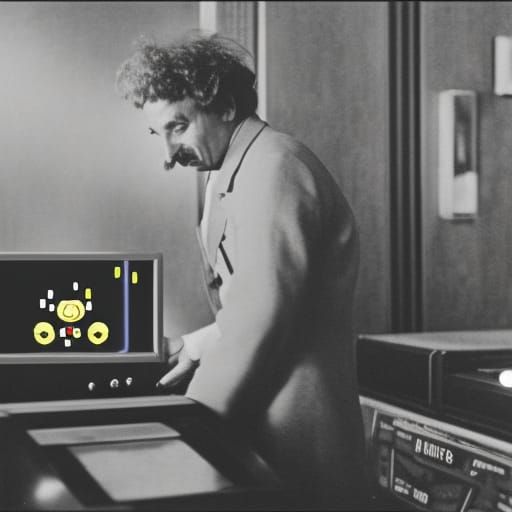 Albert Einstein plays pac man