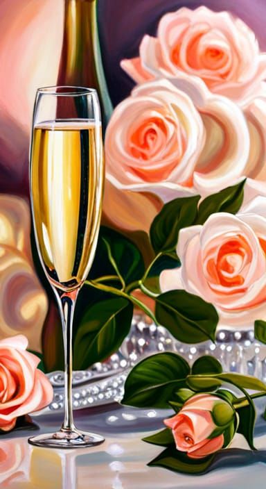 A sparkling crystal champagne flute