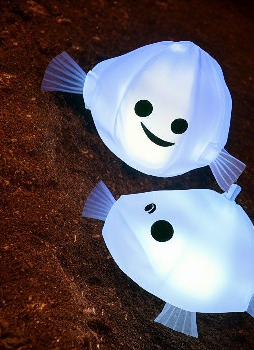 Ethereal Ghost Anglerfish in the Deep