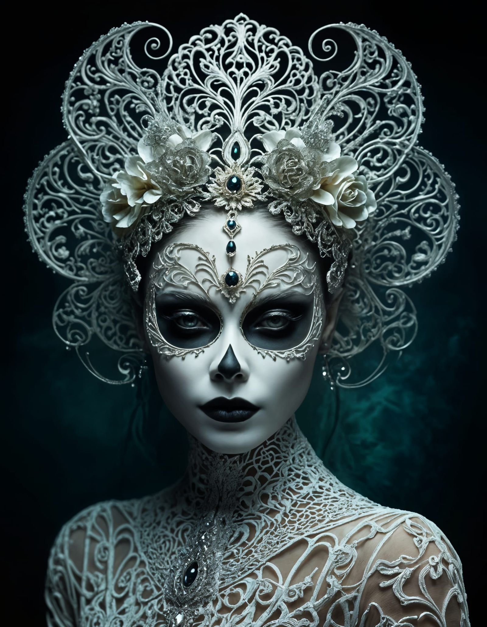 Mystical Duende Portrait in Macabre Surrealism