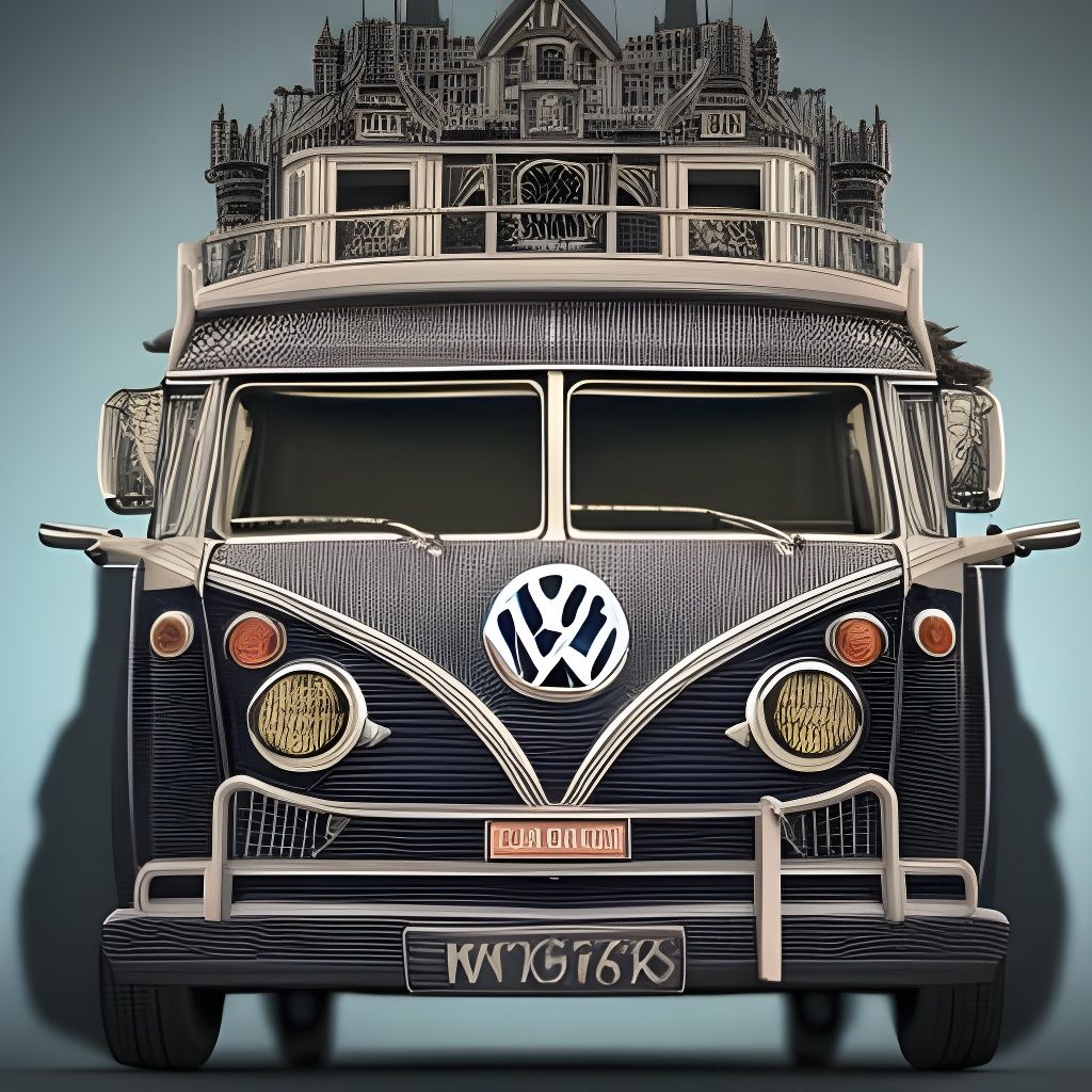 Howl's Moving Volkswagen Bus in Detailed 3D