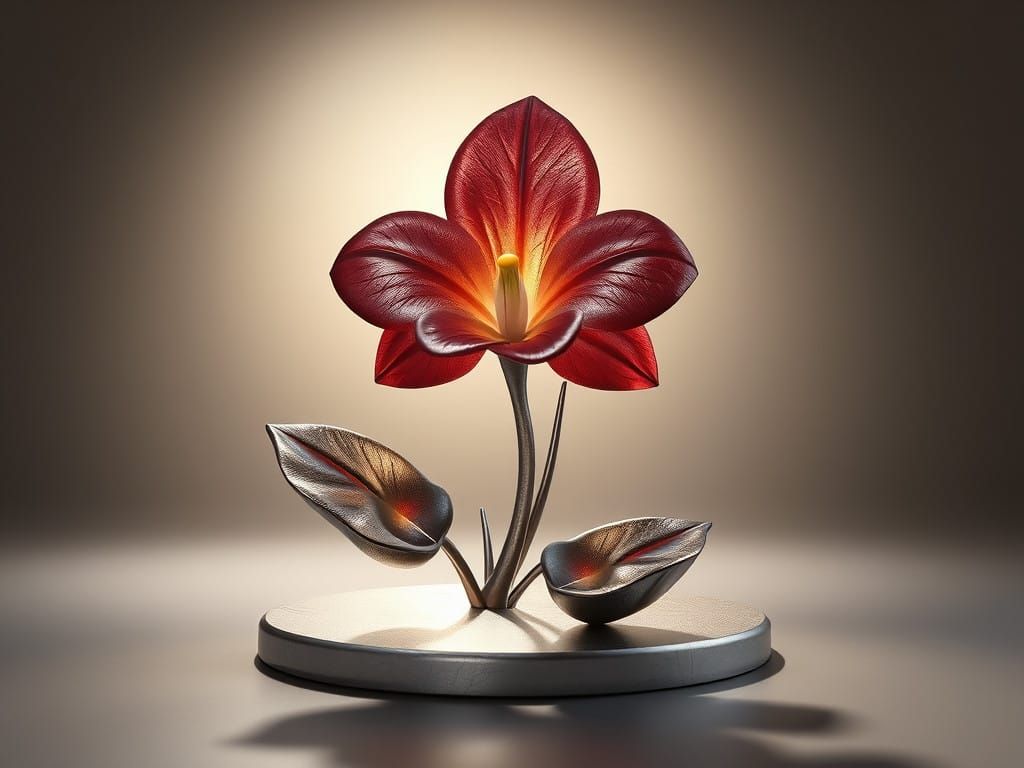 Ethereal Aluminum Sculpture in the Style of Syd Mead