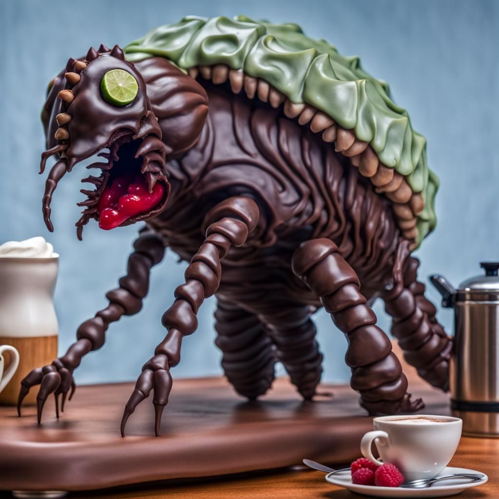 Trilobite Cake Sculpture with Gelatin Eyeball