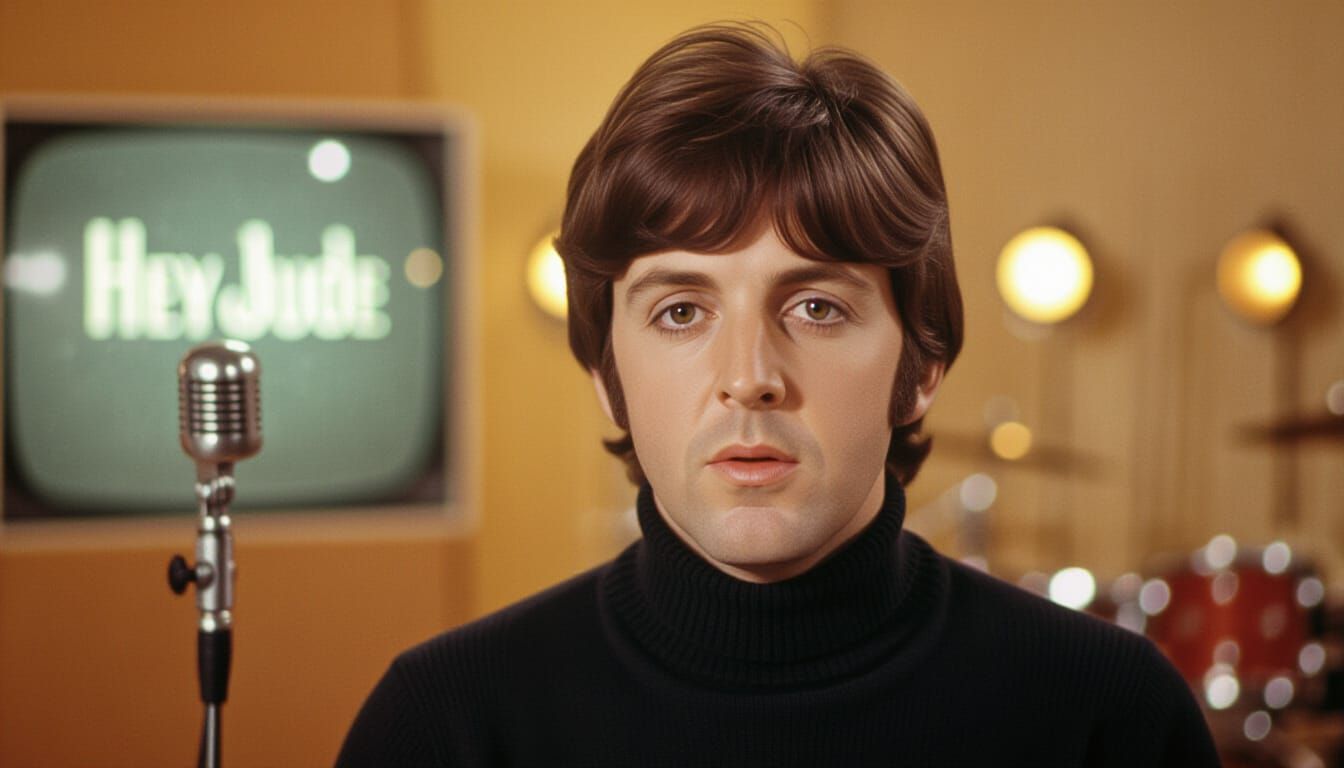Hyper-Realistic Portrait of Paul McCartney as a Young Man